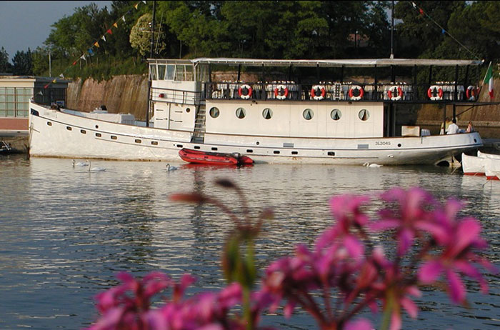 Motor ship on Garda lake